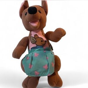 Vintage Mattel Disney KANGA & ROO 12" Stuffed Plush Winne the Pooh 1995 And Book